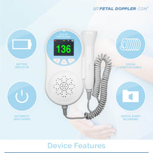 Load image into Gallery viewer, FD200 Fetal Doppler, Baby Heartbeat Monitor

